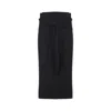 Lemaire Tie-around Ribbed Midi Skirt In Black