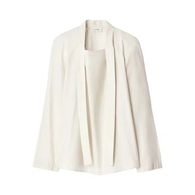 Pre-owned Lemaire Ascot Blouse 'light Cream' | Women's Size 38 In White