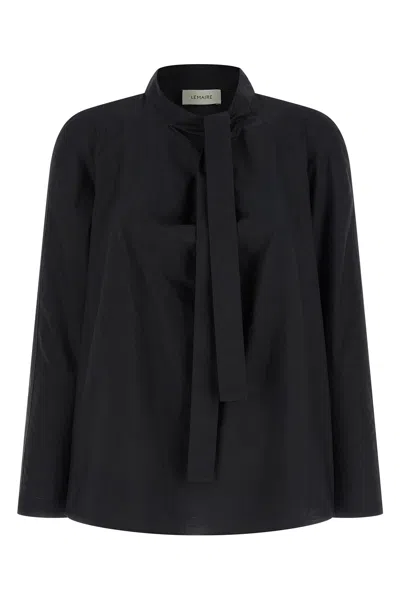 Lemaire Ascot Detail Blouse In Black