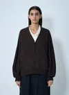 Lemaire Brown Relaxed Twisted Cardigan In Brown