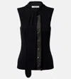 Lemaire Asymmetrical Fitted Top With Scarf In Black
