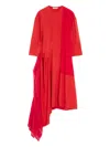 Lemaire Midikleid Mit Asymmetrischem Saum In Red