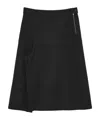 Lemaire Asymmetric Midi Skirt In Black