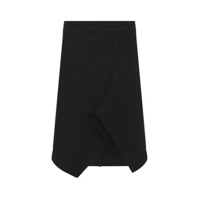 Lemaire Asymmetric Panelled Midi Skirt In Black
