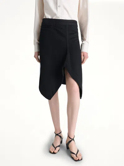 Lemaire Asymmetric Short Skirt In Black