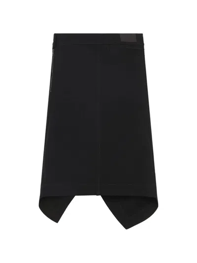 Lemaire Asymmetric Skirt In Black