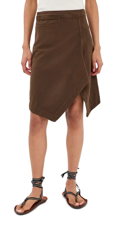 Lemaire Asymmetric Skirt Cacao In Brown