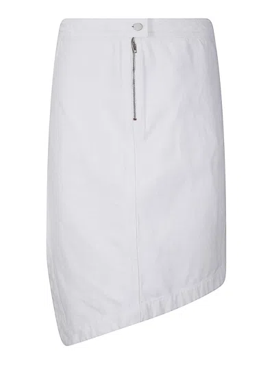 Lemaire Asymmetric Skirt In White