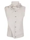 Lemaire Asymmetrical Cardigan In White