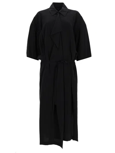 Lemaire Asymmetrical Dress In Black