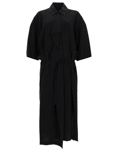 Lemaire Asymmetrical Dress In Black