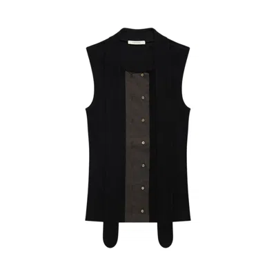 Pre-owned Lemaire Asymmetrical Fitted Top 'black' | Women's Size Xs