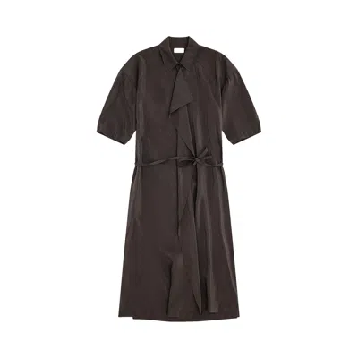 Pre-owned Lemaire Asymmetrical Shirt Dress 'dark Espresso' | Brown | Women's Size 36