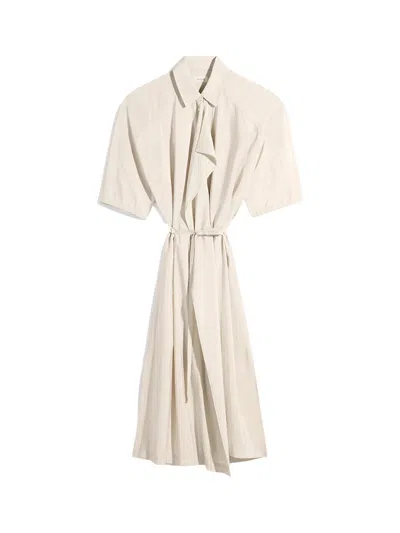 Lemaire Asymmetrical Beige Mc Shirt Dress In Neutral