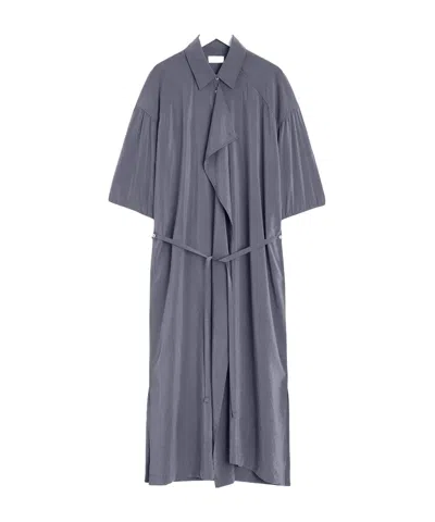 Lemaire Asymmetrical Shirt Skirt In Gray
