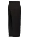 Lemaire Asymmetrical Wrapover Skirts Black In Black