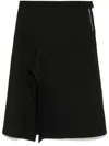 Lemaire Asymmetric Midi Skirt In Black