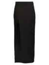 Lemaire Asymmetrical Wrapover Skirts Black