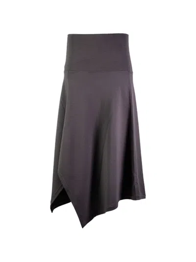 Lemaire Asymmetric-hem High-waisted Midi Skirt In Black