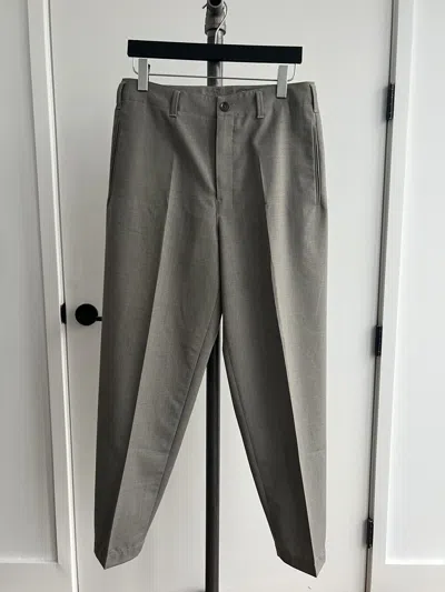 Pre-owned Lemaire Aw21 Gray Tapered Trousers