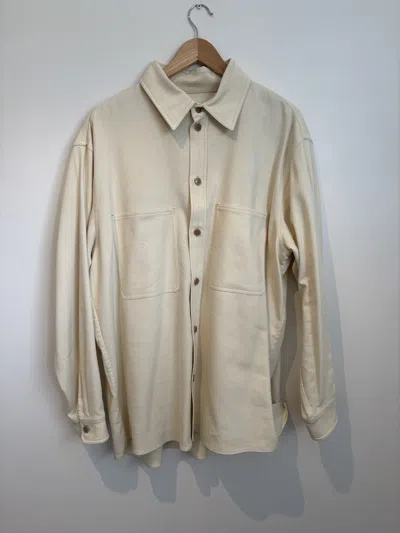 Pre-owned Lemaire Aw22 Straight Collar Shirt In White