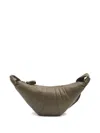 Lemaire Medium Croissant Lamb-skin Shoulder Bag In Green