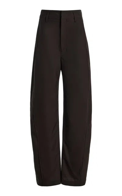 Lemaire Baggy Cotton Pants In Brown