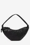 Lemaire Womens Black Crossant Large Leather Cross-body Bag In Black