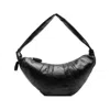 Lemaire Womens Black Crossant Large Leather Cross-body Bag In Black
