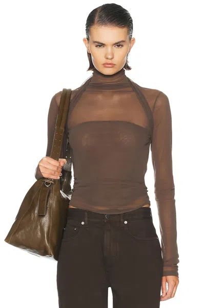 Lemaire Ballerina Foulard Top In Cacao
