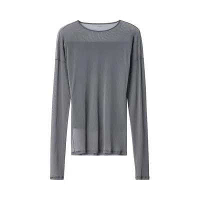 Pre-owned Lemaire Ballerina Long-sleeve Top 'steel' | Grey | Women's Size M