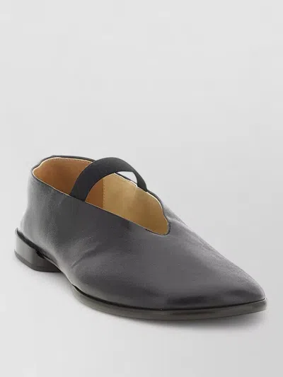 Lemaire Ballerina Shoes Elastic Strap Slip On In Black