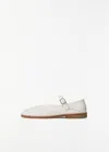 Lemaire Square Toe Ballet Flats Flat Shoes White In White