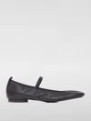 Lemaire Dark Brown Leather Ballet Flats In Burnt