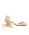 Lemaire Yellow Micro Ballerina 55 Heels In Nude