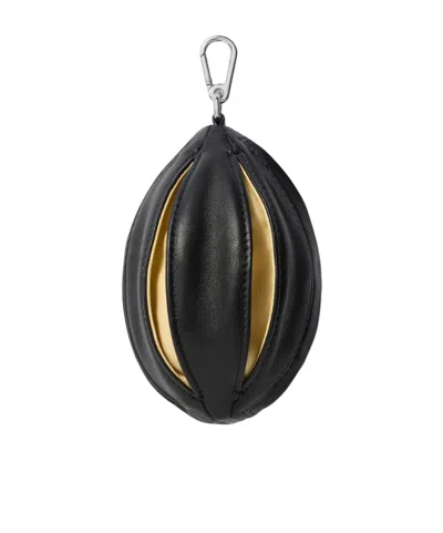 Lemaire Balloon Bag Charm In Leather In Black