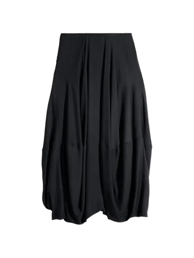 Lemaire Balloon Crepe Skirt In Black