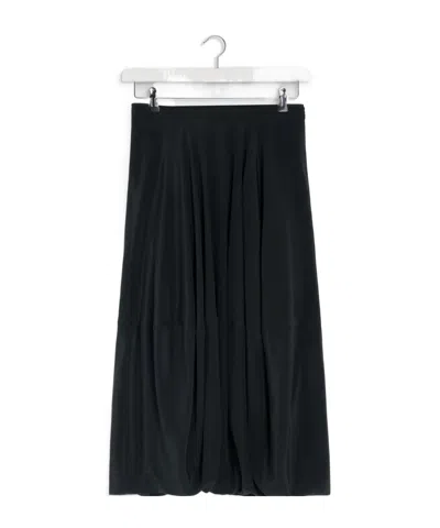 Lemaire High Waist Midi Pleated Balloon Skirt In Black