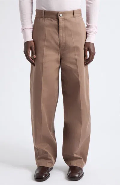 Lemaire Barrel Pants In Chestnut