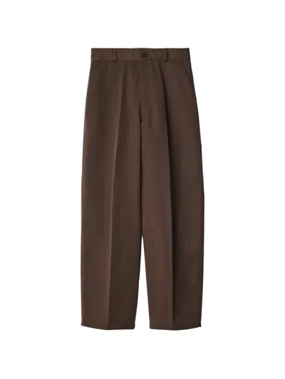 Lemaire Barrel Hose Aus Polycotton-twill In Brown