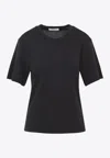 Lemaire Basic Crewneck T-shirt In Black