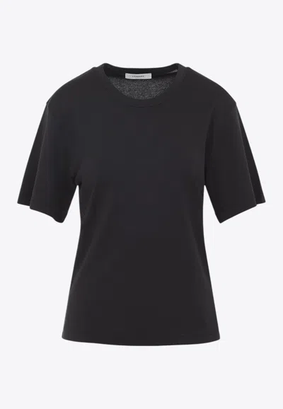 Lemaire Basic Crewneck T-shirt In Black