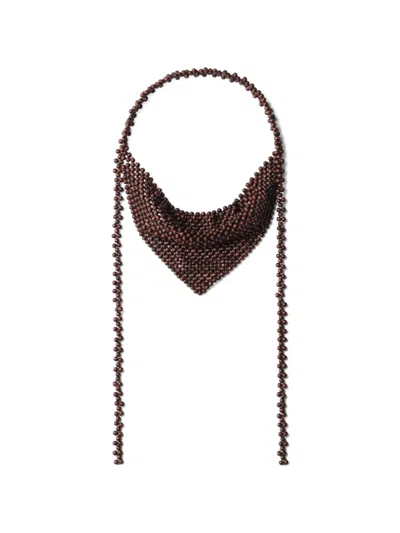 Lemaire Beaded Bandana-style Necklace In Pink