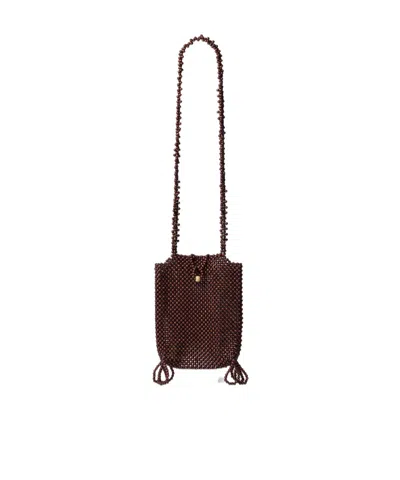 Lemaire Beaded Grigri Shoulder Bag In Yellow