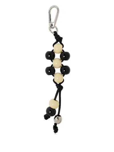 Lemaire Beaded Keychain In Black