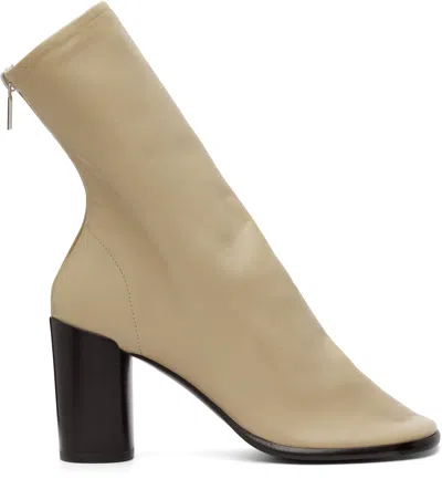 Lemaire Beige 80mm Glove Ankle Boots In Brown