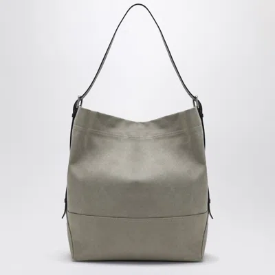 Lemaire Beige Belted Tote Bag In Cotton Canvas In Sand