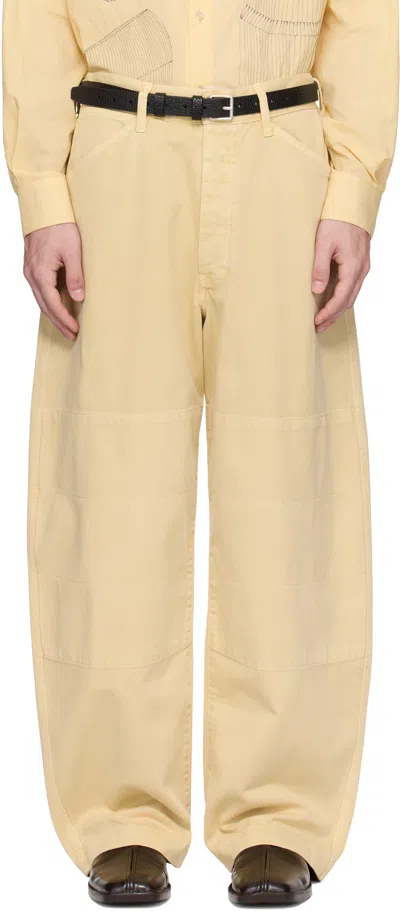 Lemaire Beige Big Work Jeans