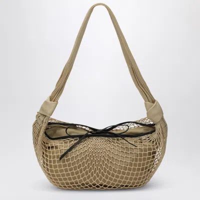 Lemaire Beige Croissant Filt Bag In Neutral