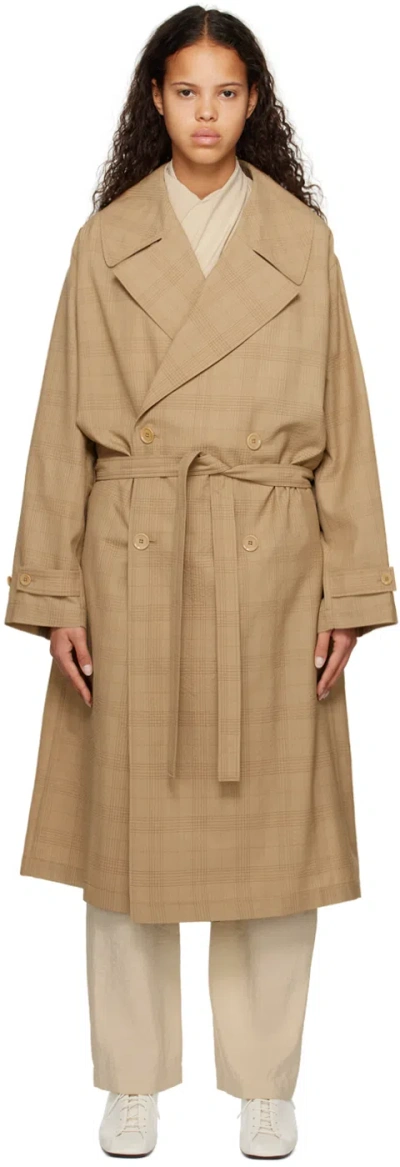 Lemaire Belted Coat In Neutrals